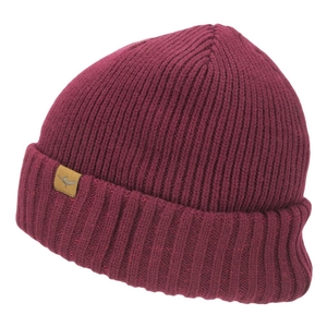 Image of SealSkinz Waterproof Cold Weather Roll Cuff Beanie - Red