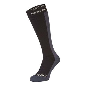 Image of SealSkinz Worstead WP Cold Weather Knee Length Socks - Black