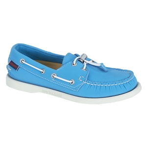 Image of Sebago Docksides Ariaprene Shoe (Women's) - Aqua Blue Neoprene