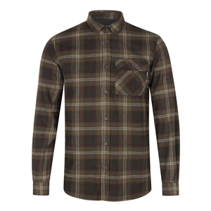 Image of Seeland Glen Flannel Shirt - Pine Green Check