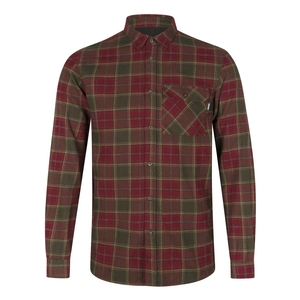 Image of Seeland Glen Flannel Shirt - Red Forest Check