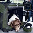 Image of Seeland Transport Box for Dogs - Black/Green