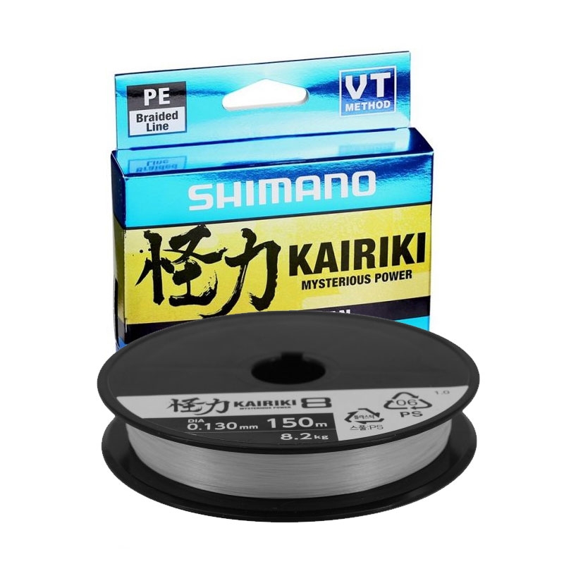 Shimano Kairiki 8 Braided Line - 150m - Steel Grey