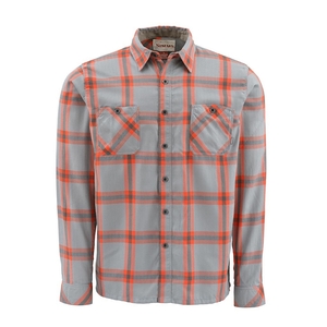 Image of Simms Black's Ford Flannel Shirt - Fury Orange Plaid