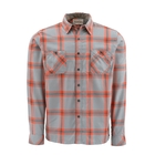 Image of Simms Black's Ford Flannel Shirt - Fury Orange Plaid