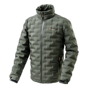 Image of Snowbee Nivalis Down Jacket - Collar Model - Dark Olive