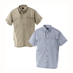 Image of Snowbee Solaris Short Sleeve Fishing Shirt - Pale Sky
