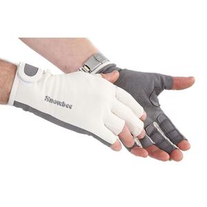 Image of Snowbee Sun Gloves with Stripping Fingers - White