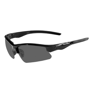 Image of Snowbee Classic Wrap-Around Open Frame Polarised Sunglasses - Black Frame/Smoke Lens