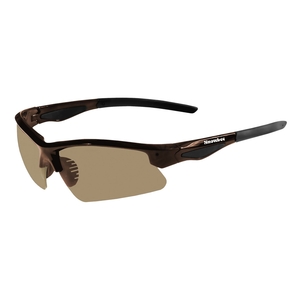 Image of Snowbee Classic Wrap-Around Open Frame Polarised Sunglasses - Brown Frame/Amber Lens