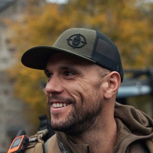 Image of Spartan Trucker Cap w/Spartan Logo - Moss/Black