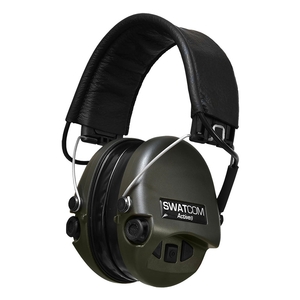 Image of Swatcom Tactical Active8 Military Grade WP Hearing Protectors w/Aux - Green