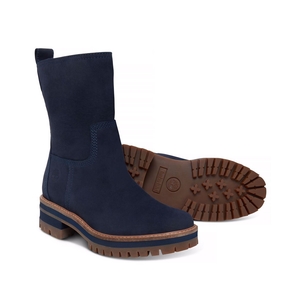 Image of Timberland Courmayeur Valley Mid Pull On Boots (Women's) - Navy Nubuck