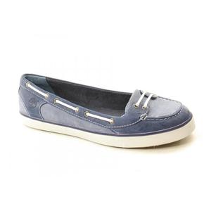 Image of Timberland Earthkeepers Deering Boat Ballerina Shoe (Women's) - Greystone Blue