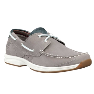 Image of Timberland Earthkeepers Hulls Cove 2-Eye Boat Shoe (Men's) - Grey Tumbled Nubuck