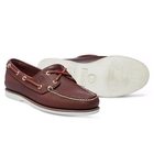 Image of Timberland Icon Classic 2 Tone 2 Eye Boat Shoe (Men's) - Dark Brown Smooth/Medium Brown Full Grain