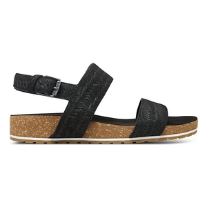 Image of Timberland Malibu Waves 2 Band Sandals (Women's) - Black Embossed Suede
