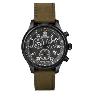 Image of Timex Expedition Field Chrono Watch - Light Brown Leather Strap