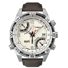 Image of Timex IQ Fly-back Chrono - Brown Leather Strap
