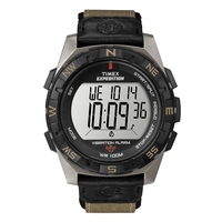Image of Timex Vibration Alarm Watch - Fabric Strap - Brown