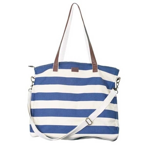 Image of Toggi Pearl Canvas Bag - Night Blue / Vanilla Strip