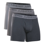 Image of Under Armour Cotton Stretch 6 Inch Boxer - 3pk - Steel/Graphite/Anthracite