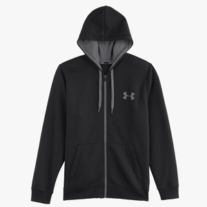 Image of Under Armour Storm Cotton Full-Zip Hoody - Black / White