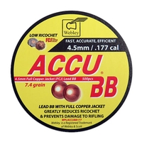 Webley AccuBB Lead BBs with Copper Jacket - .177 (500)