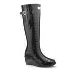 Image of Wedge Welly Man Eater FLEX Wellingtons (Women's) - Black