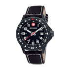 Image of Wenger Swiss Military Off Road Watch - Nylon and Leather Strap - Black