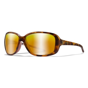 Image of Wiley X Affinity Captivate Polarized Sunglasses - Captivate Polarized Bronze Mirror Copper Lenses/Matte Demi Frame