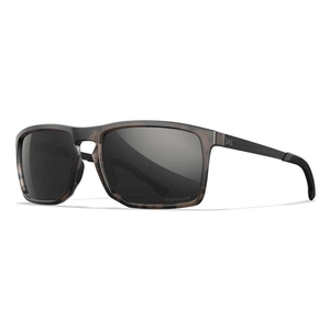 Image of Wiley X Axe Captivate Polarized Sunglasses - Black Mirror Lenses / Matte Tortoise Brown Frame