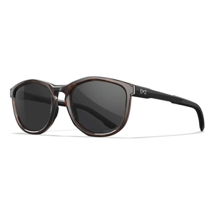 Image of Wiley X Bravo Polarized Sunglasses - Captivate Polarized Grey Lens / Gloss Tortoise-Gloss Black Frame