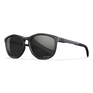 Image of Wiley X Bravo Sunglasses - Captivate Black Mirror-Grey Lens / Matte Black-Graphite Grey Frame