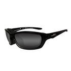 Image of Wiley X Brick Sunglasses - Gloss Black / Polarized Smoke Grey