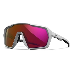 Image of Wiley X Citadel Sunglasses - Captivate Red Mirror Grey Lens / Polished White Frame