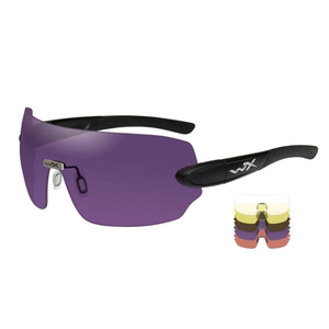 Image of Wiley X Detection Sunglasses - Clear + Yellow + Orange + Purple + Copper Lenses/Matte Black Frame