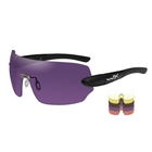 Image of Wiley X Detection Sunglasses - Clear + Yellow + Orange + Purple + Copper Lenses/Matte Black Frame