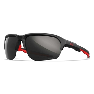 Image of Wiley X Jakl Sunglasses - American Sniper Signature Series - Captivate Black Mirror Lens / Matte Black/Red Frame
