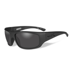 Image of Wiley X Omega Black Ops Sunglasses - Matte Black / Smoke Grey