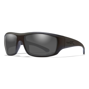 Image of Wiley X Omega Black Ops Captivate Polarized Sunglasses - Captivate Polarized Smoke Grey Lenses/Matte Black Frame