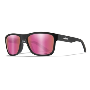 Image of Wiley X Ovation Captivate Polarized Sunglasses - Captivate Polarized Rose Gold Mirror Smoke Green/Matte Black Frame