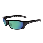 Image of Wiley X P-17 Sunglasses - Gloss Black / Polarized Emerald Mirror
