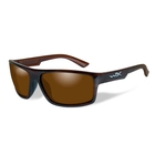 Image of Wiley X Peak Polarized Sunglasses - Polarized Amber Lens/Gloss Layered Tortoise Frame