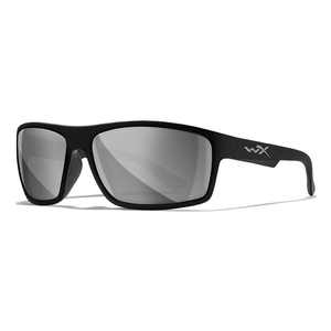 Image of Wiley X Peak Sunglasses - Grey Silver Flash Lenses / Matte Black Frame