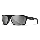 Image of Wiley X Peak Sunglasses - Grey Silver Flash Lenses / Matte Black Frame