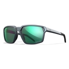 Image of Wiley X Sierra Polarized Sunglasses - Captivate Polarized Green Mirror Lens / Matte Graphite Frame