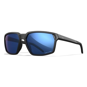 Image of Wiley X Sierra Polarized Sunglasses - Captivate Polarized Blue Mirror Lens / Matte Black Frame