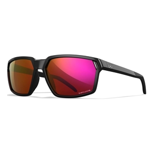 Image of Wiley X Sierra Sunglasses - Captivate Red Mirror Lens / Gloss Black Frame