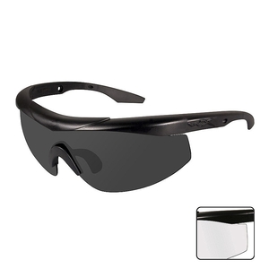 Image of Wiley X Talon Sunglasses - Matte Black / Smoke Grey & Clear